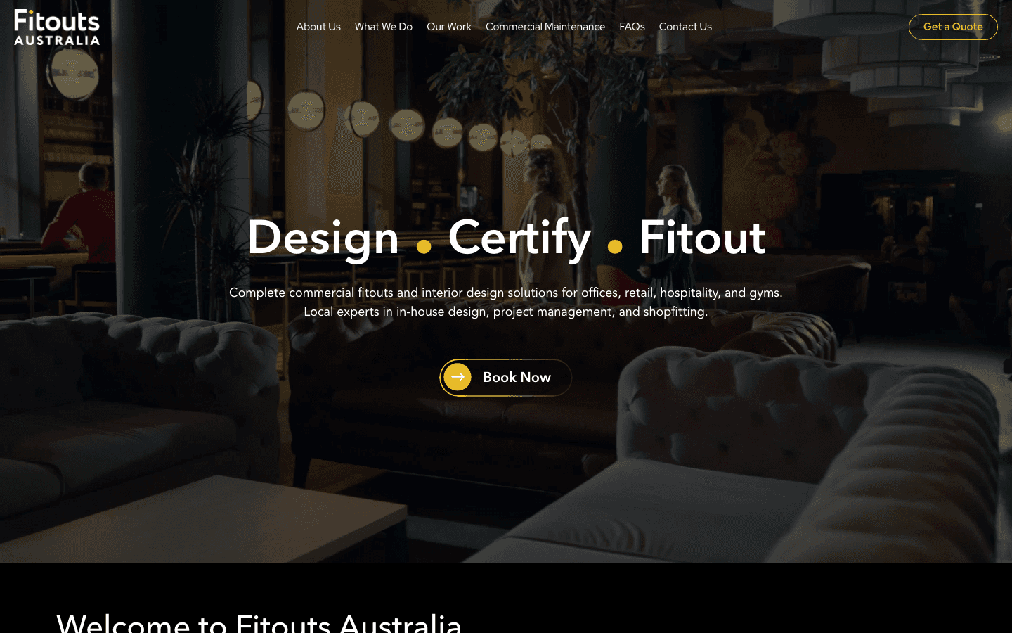 Fitouts Australia, Commercial Fitouts & Interior Design website